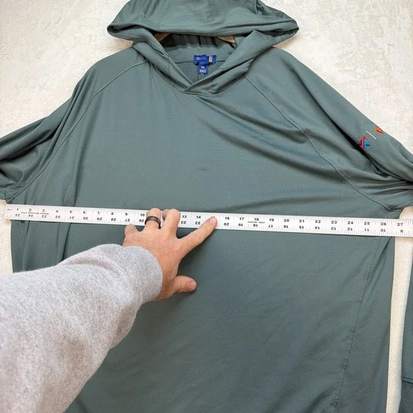 Golf Hoodie Lightweight Pullover Green Performance Stitch Golf Mens XXL - Picture 4 of 11